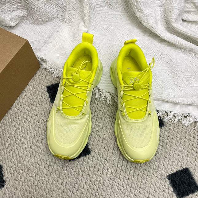 LOEWE 26S CLOUDSOLO SNEAKERS IN LIME YELLOW RECYCLED POLYESTER