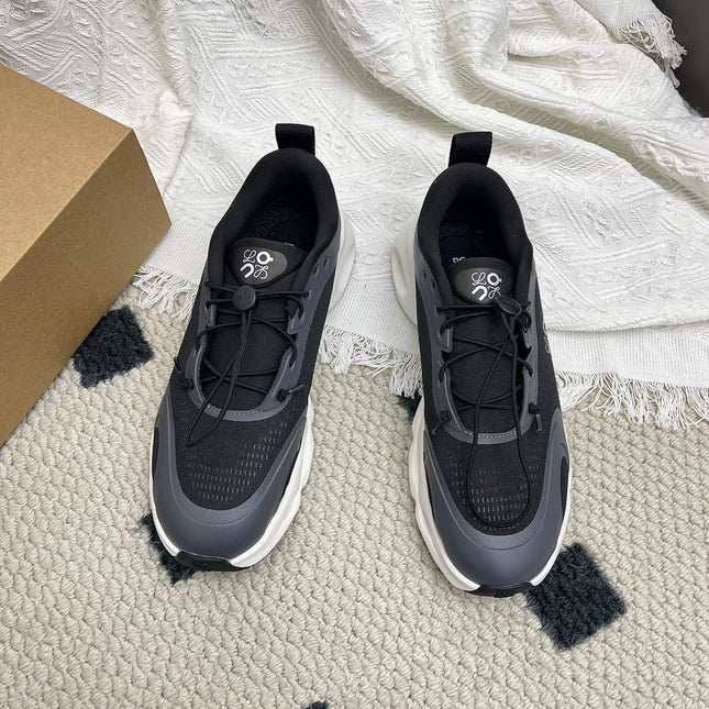 LOEWE 26S CLOUDSOLO SNEAKERS IN BLACK AND WHITE RECYCLED POLYESTER
