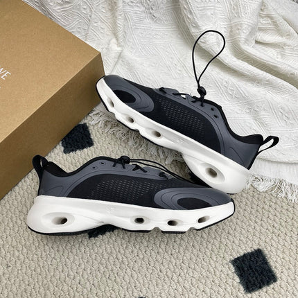 LOEWE 26S CLOUDSOLO SNEAKERS IN BLACK AND WHITE RECYCLED POLYESTER