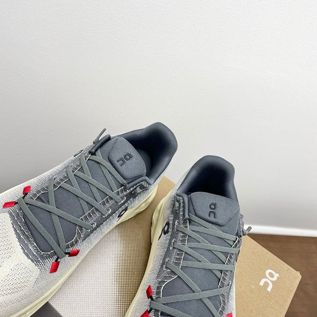 LOEWE 26S CLOUDTILT SNEAKER IN DARK GRAY AND WHITE RECYCLED POLYESTER