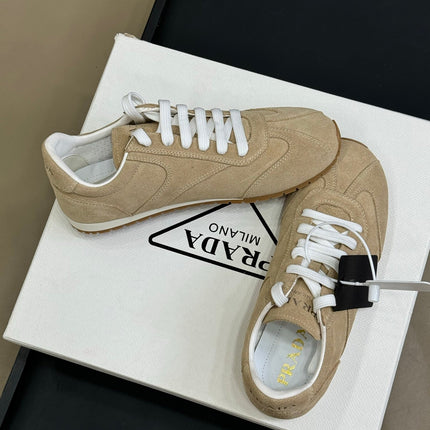 PRADA 25S SNEAKER IN BEIGE SUEDE STYLE 10