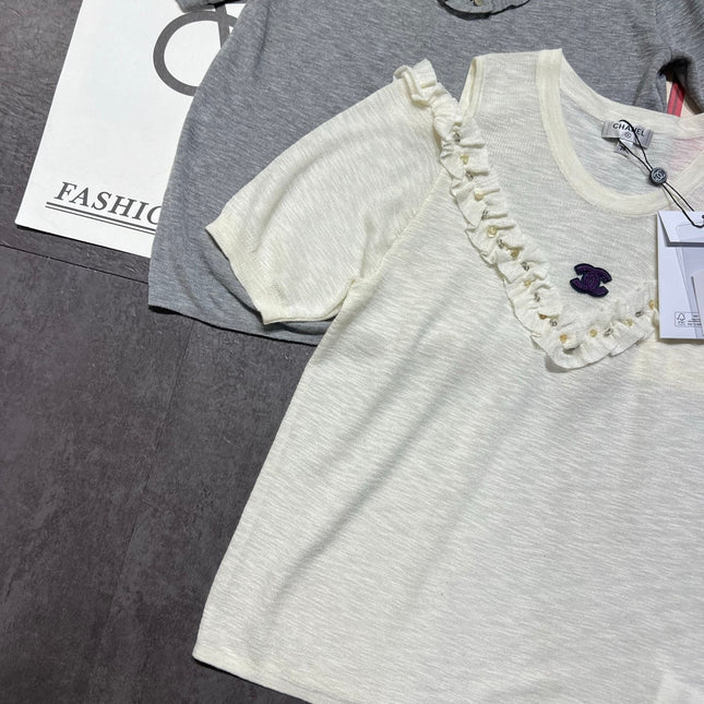 CHANEL 26S SHORT-SLEEVE KNIT TOP STYLE 1096