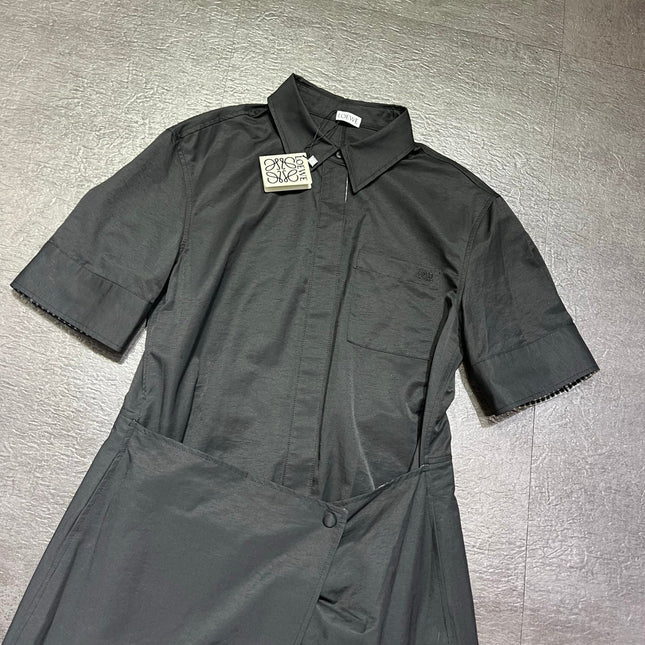 LOEWE 26S SHORT-SLEEVE COLLARED DRESS 592