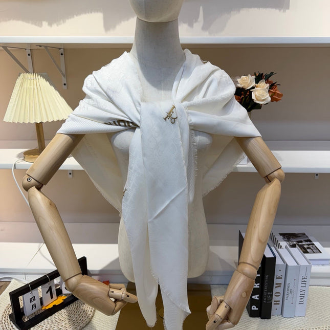 DIOR 26S SCARF 140CM IN SILK & CASHMERE 281272