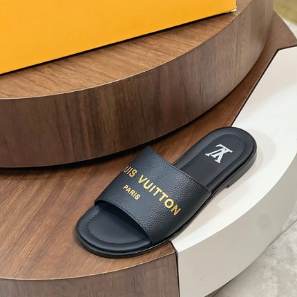 LV OASIS MULE BLACK CALFSKIN