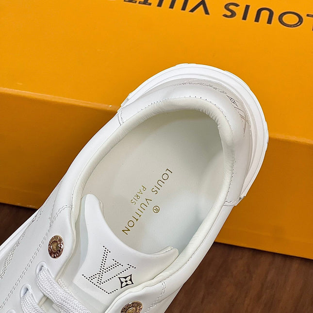 LV TIME OUT SNEAKER IN WHITE CALFSKIN