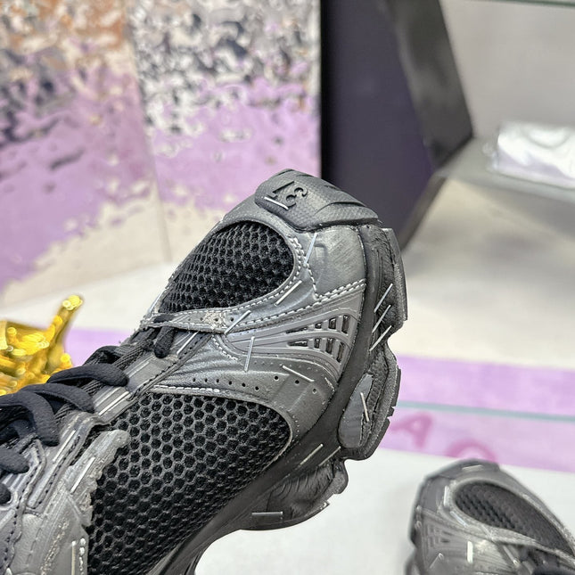 STAPLER SNEAKER IN BLACK MIX GRAY POLYURETHANE AND MESH