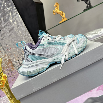 3XL SNEAKER IN LIGHT BLUE, WHITE AND PURPLE MESH AND POLYURETHANE