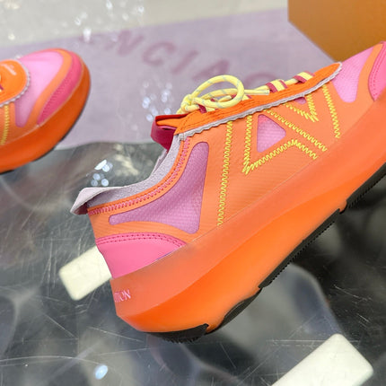 LV 26S SKATE SNEAKERS IN PINK ORANGE MESH TRANSLUCENT SOLE