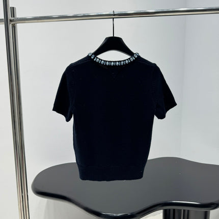 PRADA 25S BEADED CREW NECK SWEATER 313