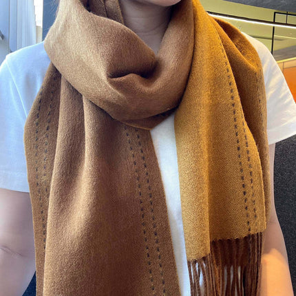 UNIE BRODEE GM MUFFLER IN COPPER BROWN CASHMERE