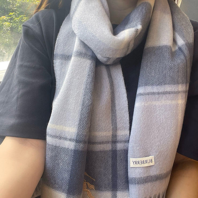 SCARF 180 CM IN WHITE MIX BLACK WOOL 408567