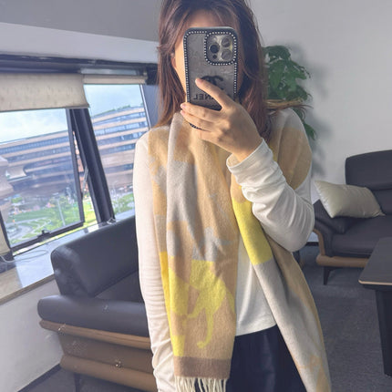 HERMES 25S SCARF 170 IN CASHMERE 854664