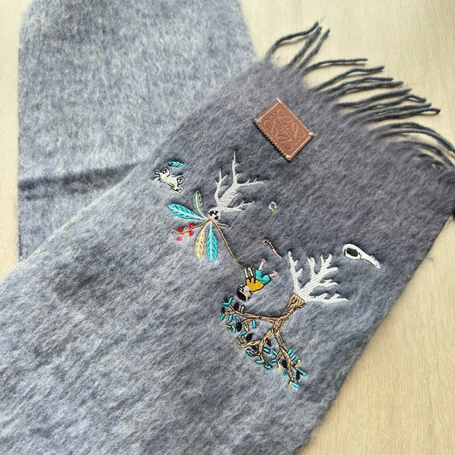 LOEWE 26S SCARF 185 IN MOHAIR WOOL 202492