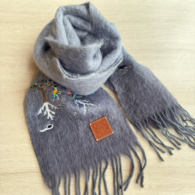 LOEWE 26S SCARF 185 IN MOHAIR WOOL 202492