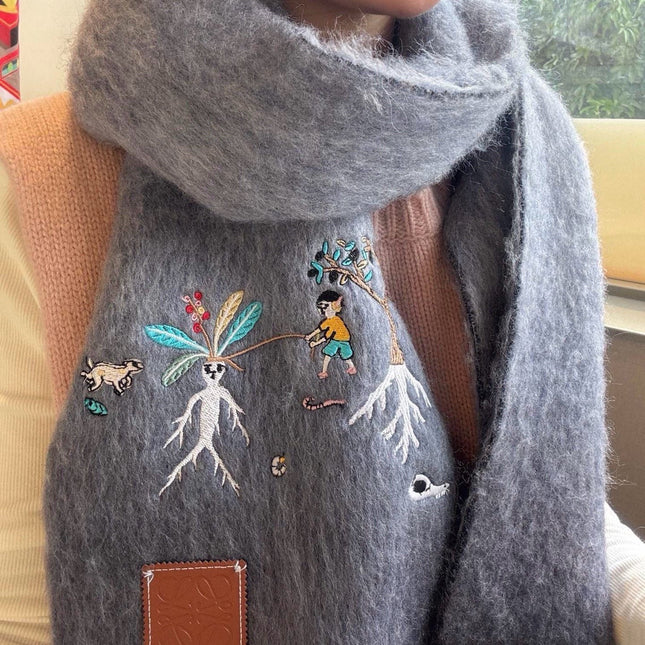 LOEWE 26S SCARF 185 IN MOHAIR WOOL 202492