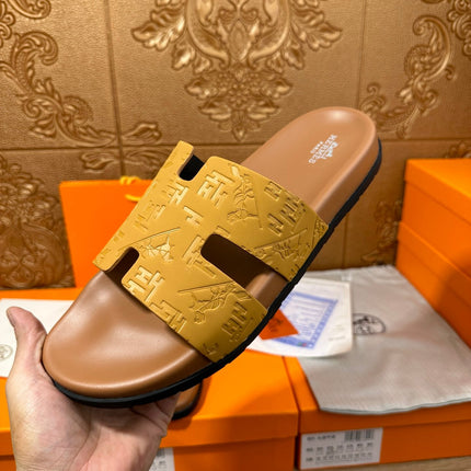 HM IZMIR SLIPPER SAFFRON CALFSKIN