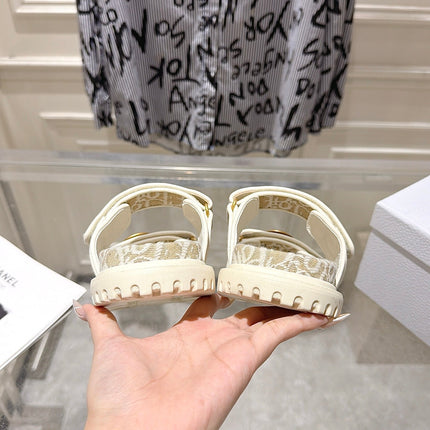DIOR 26S SANDALS IN LIGHT BEIGE OBLIQUE CANVAS
