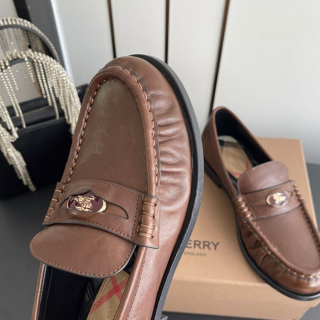 BURBERRY 26S LOAFERS IN BROWN CALFSKIN