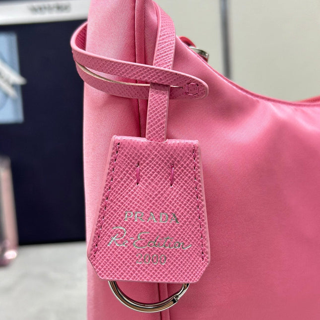 PRADA 26S SHOULDER BAG 23 IN PINK FABRIC