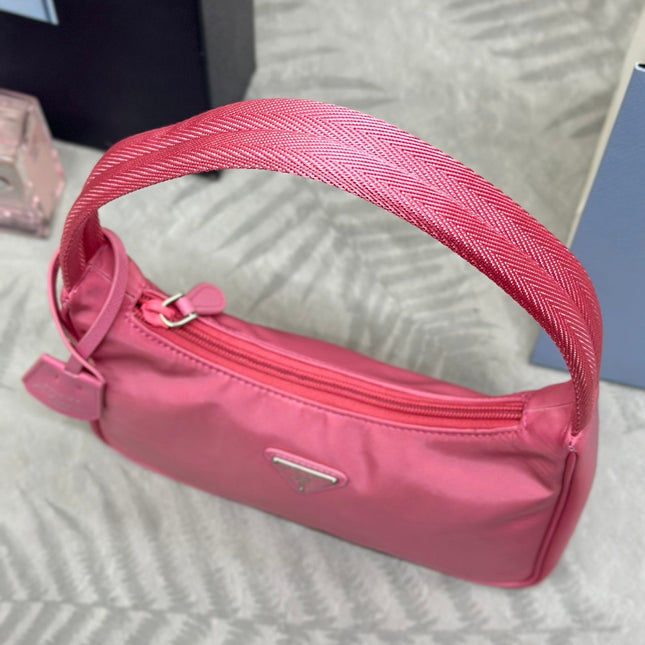 PRADA 26S SHOULDER BAG 23 IN PINK FABRIC