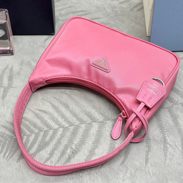 PRADA 26S SHOULDER BAG 23 IN PINK FABRIC