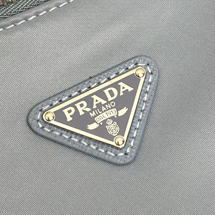 PRADA 26S SHOULDER BAG 23 IN LIGHT BLUE FABRIC