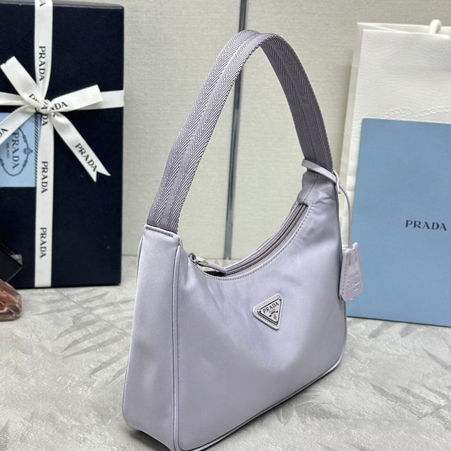 PRADA 26S SHOULDER BAG 23 IN PURPLE FABRIC