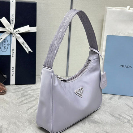 PRADA 26S SHOULDER BAG 23 IN PURPLE FABRIC