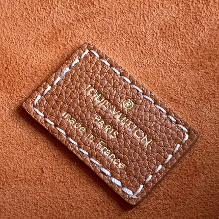 LV 25S LOW KEY HOBO BAG 35 CM IN BURNT ORANGE CALFSKIN