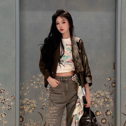 DIOR 25S RIPPED WIDE-LEG PANTS 706