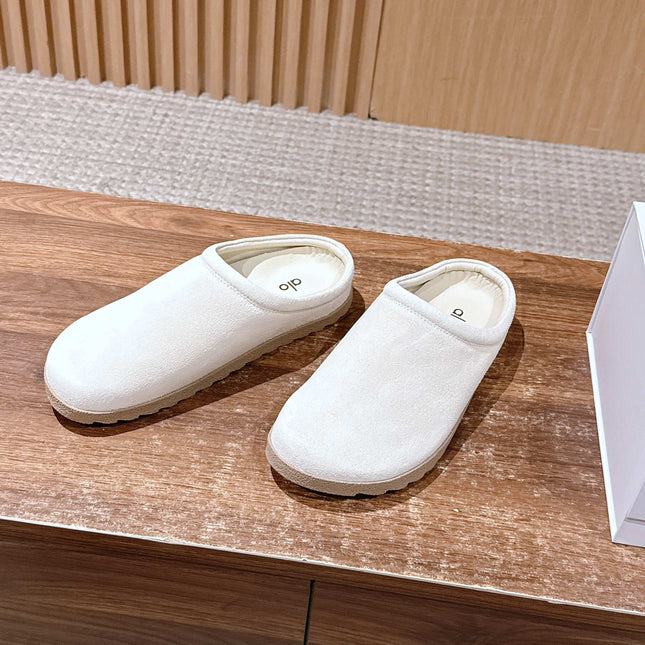 ALO 25S MULE IN CREAM WHITE SUEDE