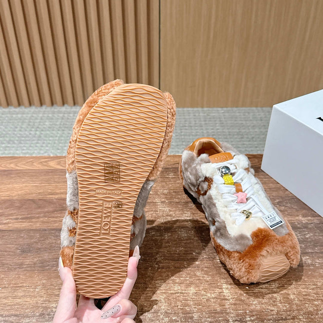 LOEWE 26S BALLET RUNNER 2.0 IN BROWN SHEARLING