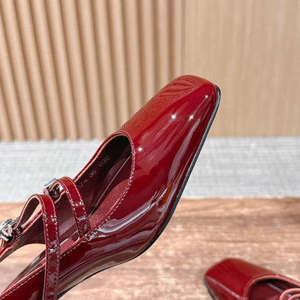 GUCCI 26S BLOCK-HEEL SLINGBACK PUMPS 45 MM IN RED CALFSKIN