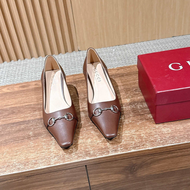 GUCCI 26S VITTORIA PUMPS 60 MM IN BROWN LAMBSKIN