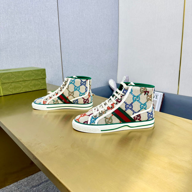 GG TENNIS 1977 HIGH-TOP TRAINER CREAM CANVAS
