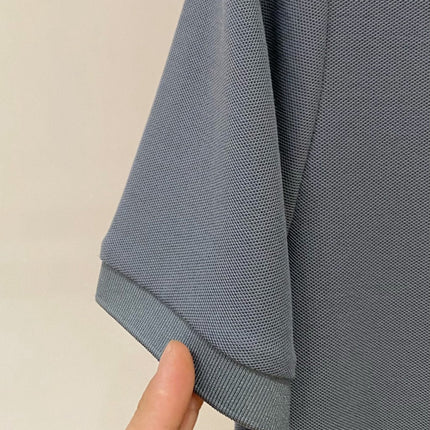 LV POLO SHIRT IN GRAY MESH BEADED COTTON FABRIC 238854
