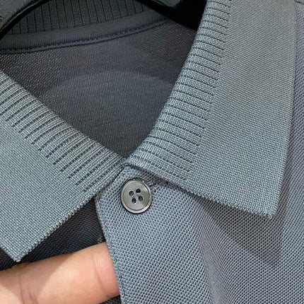 LV POLO SHIRT IN GRAY MESH BEADED COTTON FABRIC 238854