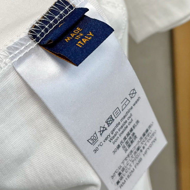 LV T-SHIRT IN WHITE PURE COTTON WITH EMBROIDERED LOGO 238773