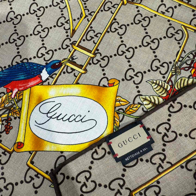 GUCCI 25S SCARF 140 IN CASHMERE 636341