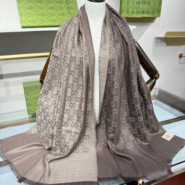 GUCCI 25S SCARF 200 IN CASHMERE SILK 706563