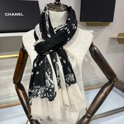 CHANEL 26S SCARF 200 IN CASHMERE 509237