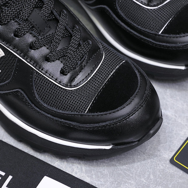 CC HIGH SNEAKERS IN BLACK MESH AND CALFSKIN