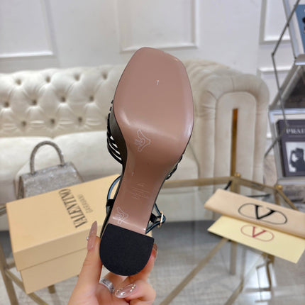 VALENTINO 26S PLATFORM SANDALS 110 MM IN NUDE PINK CALFSKIN