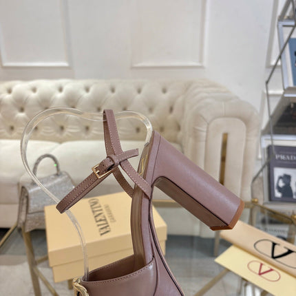 VALENTINO 26S PLATFORM SANDALS 110 MM IN NUDE PINK CALFSKIN