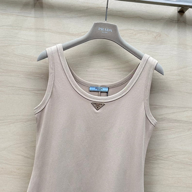 PRADA 26S SLEEVELESS CREW NECK DRESS 653
