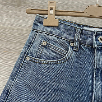 Loewe Denim Short Retro Blue Cotton