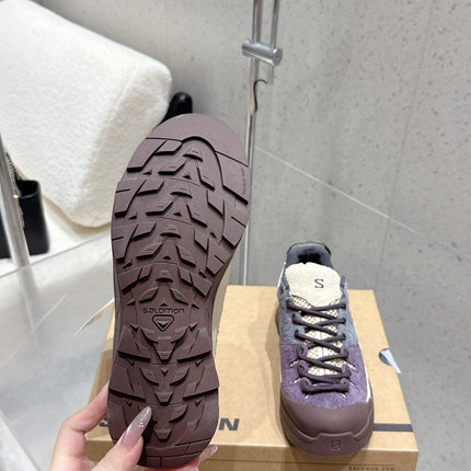 ALO 25S SALOMON AERO GLIDE 3 IN PURPLE AND GREY SUEDE