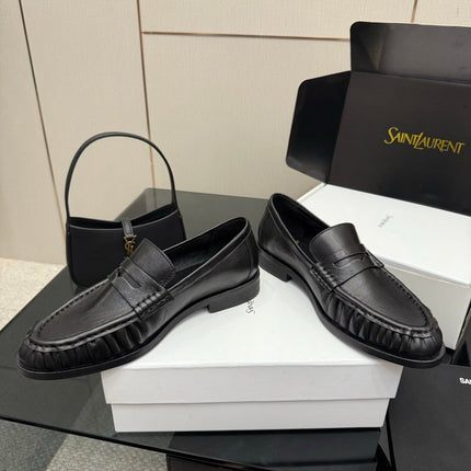 YSL DNA LOAFERS IN BLACK CALFSKIN GOLD HARDWARE