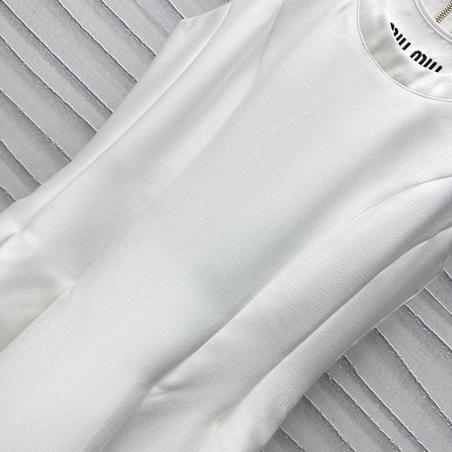 MIUMIU SLEEVELESS WHITE DRESS 267834